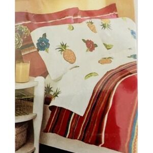NWT Target Home Sheet Set  Full 200 Count WHITE FRUIT